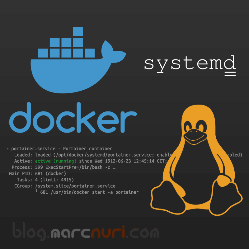 A thumbnail to represent the post Docker container as a Linux system service