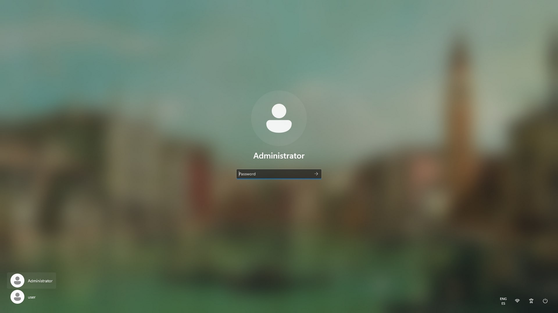 Pantalla de login de Windows 11