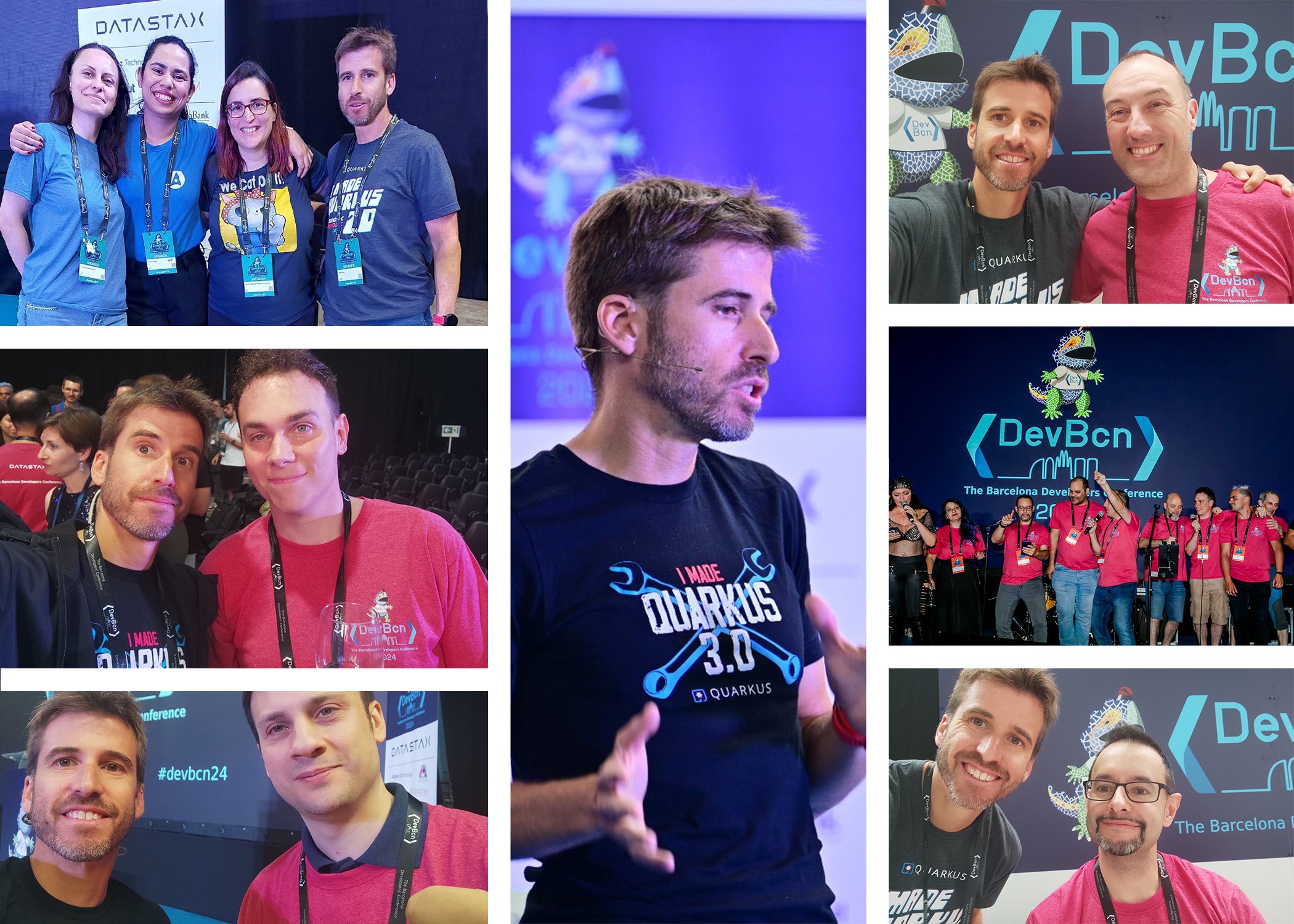 Collage with several pictures from the conference