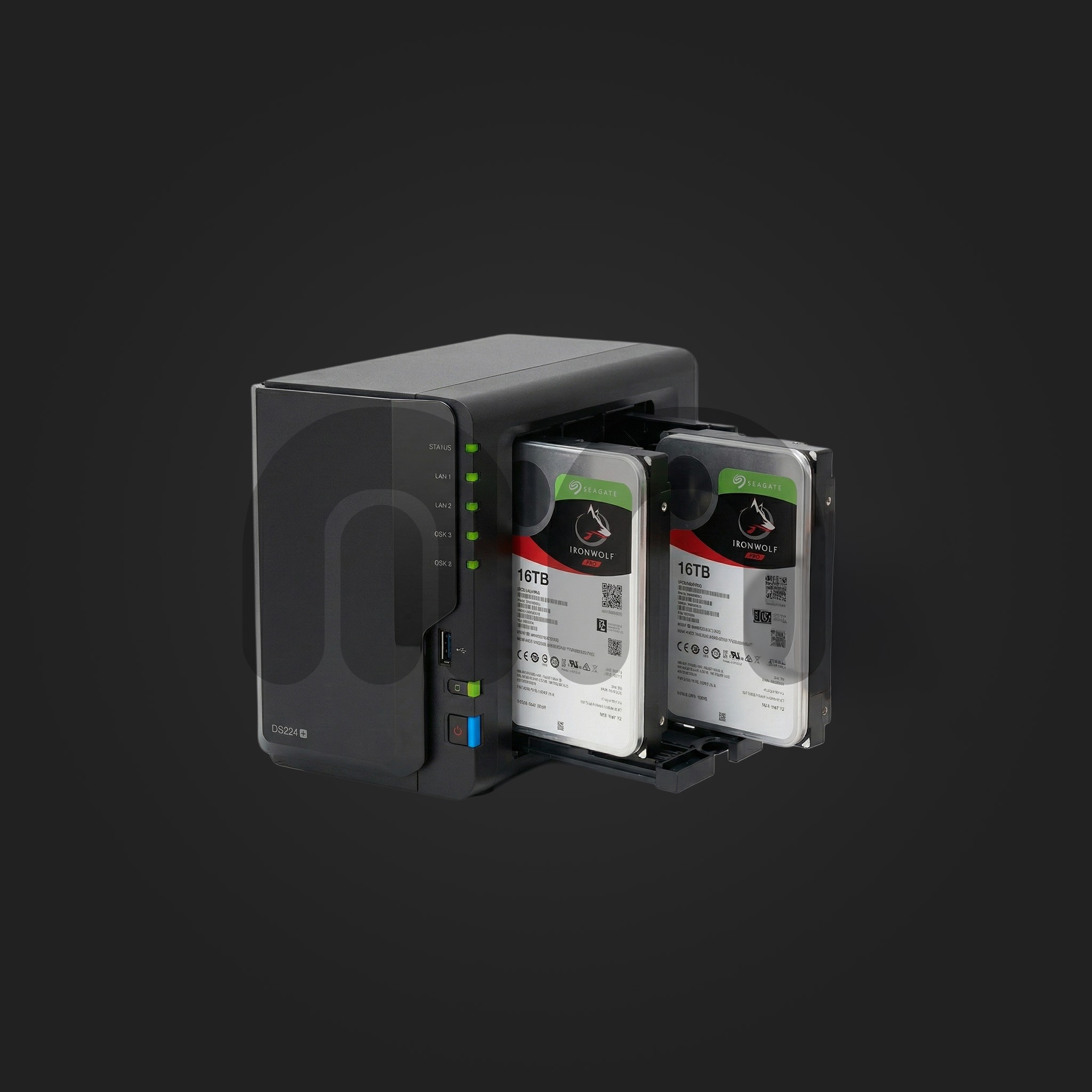A thumbnail to represent the post Synology DS224+: How to upgrade hard drives in RAID 1